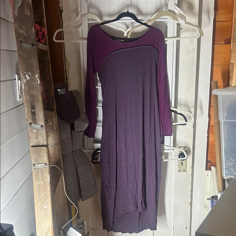 Vintage Asymmetrical Purple Dress
